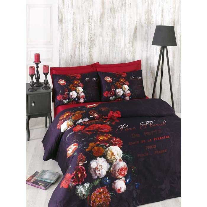 КПБ евро Rose, размер 240х260 см, 200х220 см, 50х70 см-4 шт., сатин