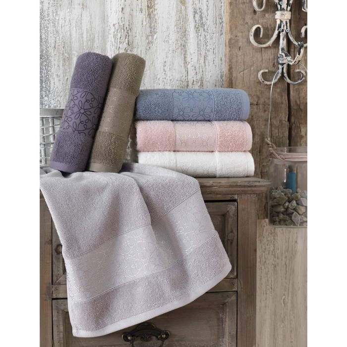 Полотенце махровое Perin, размер 50х90 см, цвет пудровый