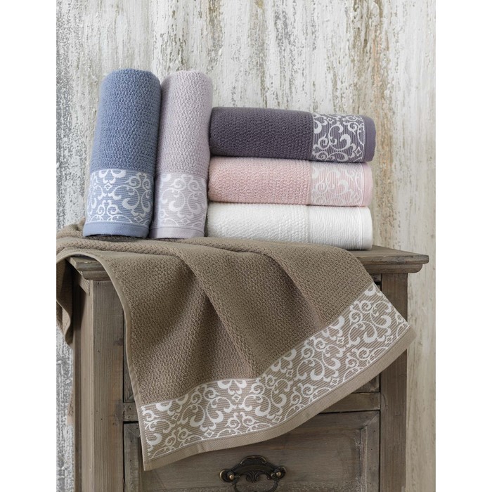 Полотенце махровое Verda, размер 70х140 см, цвет пудровый