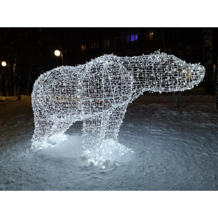 Светодиодная фигура «Медведица», 250 × 150 × 130 см, 160 Вт, 220 В светодиодная фигура ёлочный шар 130 × 10 × 130 см 60 вт 220 в