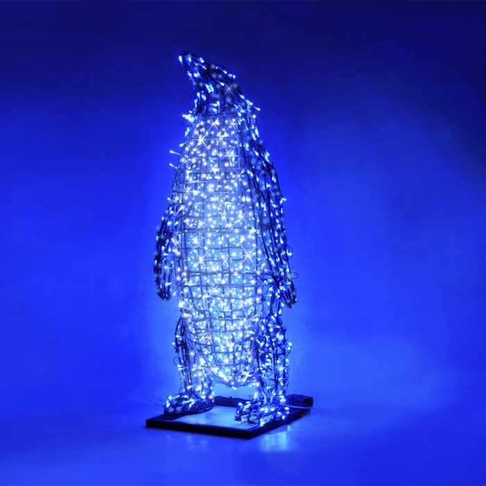 Светодиодная фигура "ПИНГВИН", объёмная, 1 х 0.39 х 0.46 м, статика, 50 Вт