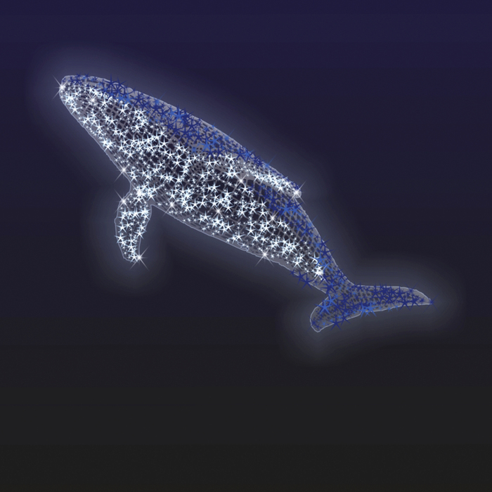 Светодиодная фигура "КИТ", объёмная, 1.5 х 0.54 х 0.36 м, статика, 70 Вт