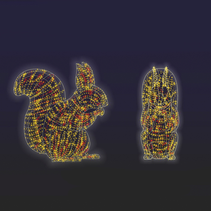 Светодиодная фигура "БЕЛКА", объёмная, 1.5 х 0.62 х 1.41 м, статика, 80 Вт