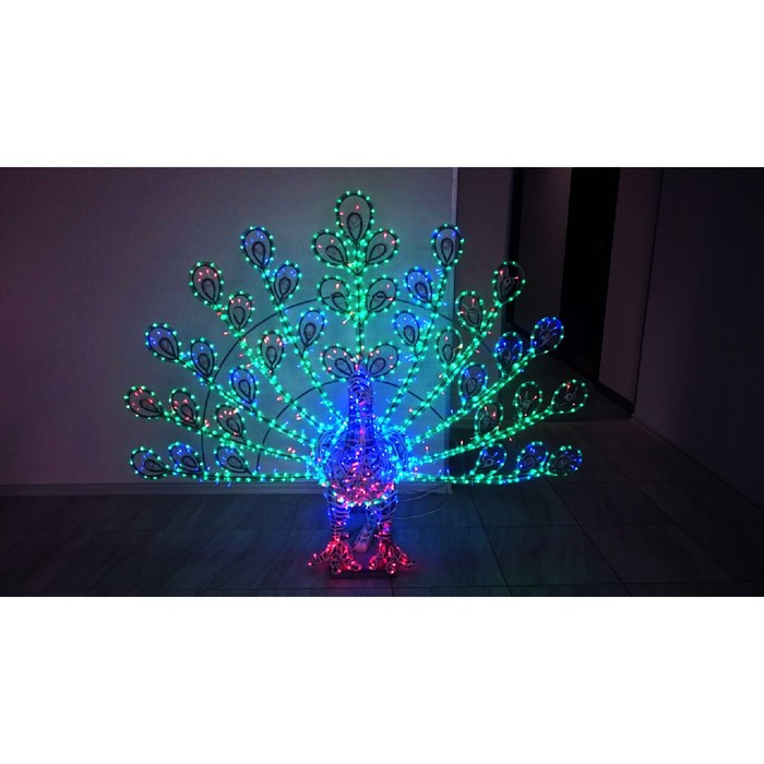 Светодиодная фигура "ПАВЛИН", объёмная, 1.3 х 1.72 х 0.73 м, статика, 50 Вт