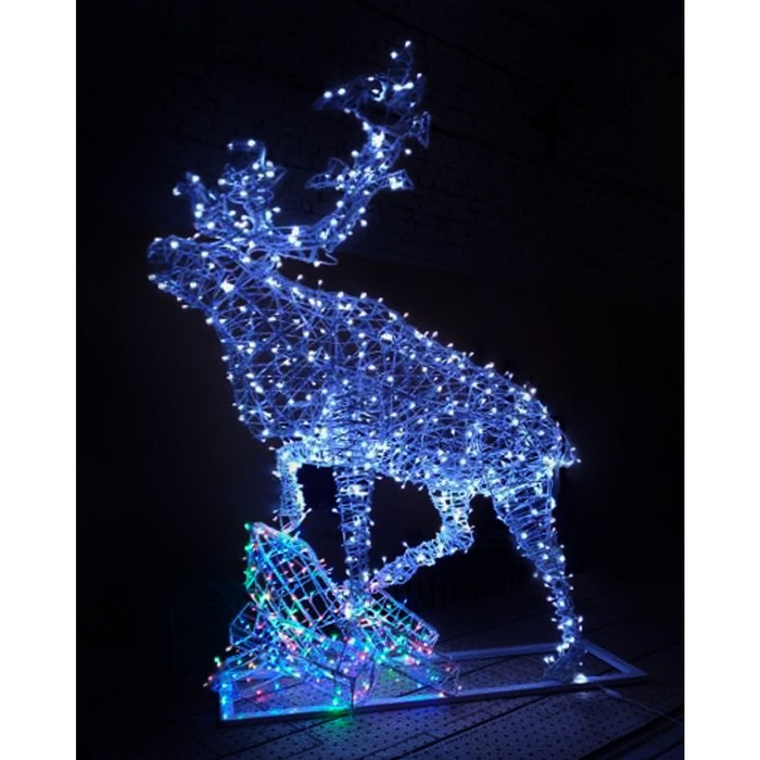 Светодиодная фигура "СЕВЕРНЫЙ ОЛЕНЬ", объёмная, 1.8 х 1.295 х 0.45 м, статика, 80Вт