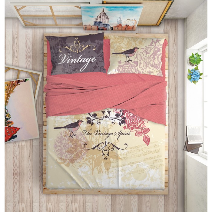 КПБ Mokingbird 1.5 сп., 180х215 см, 148х215 см, 50х70 см-2 шт., перкаль
