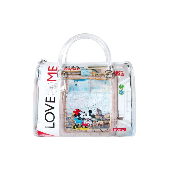КПБ Minnie in Paris 2 сп., 160х200 см, 180х215 см, 50х70 см-2 шт., 70х70 см-2 шт., перкаль