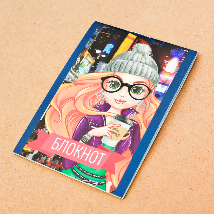 Блокнот в клетку "Блокнот", на скрепке, А7, 16 листов