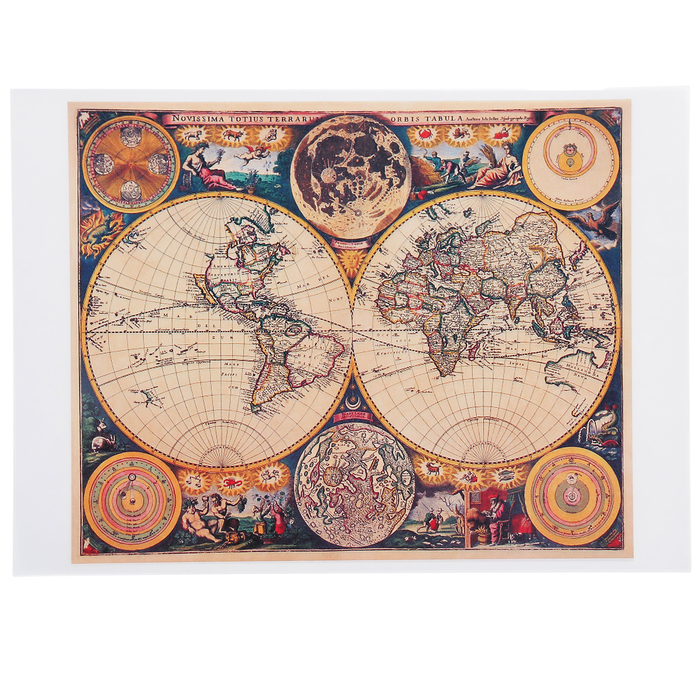 Декупажная карта "Старинный атлас" 54 г/м2 формат А4 (27-0060)