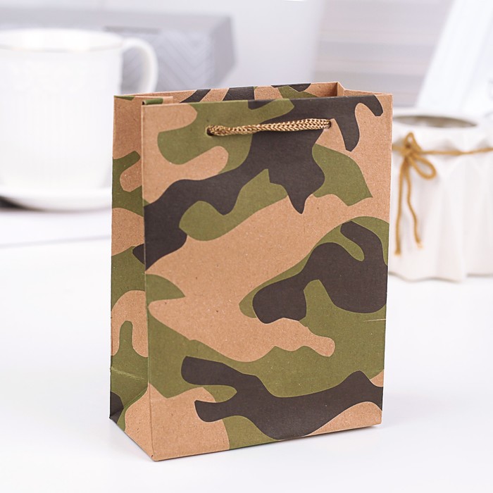 Пакет крафт "Мужской", 11 х 5,5 х 14,5 см