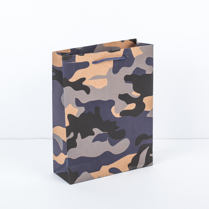 Пакет крафт "Мужской", 16 х 6 х 21 см