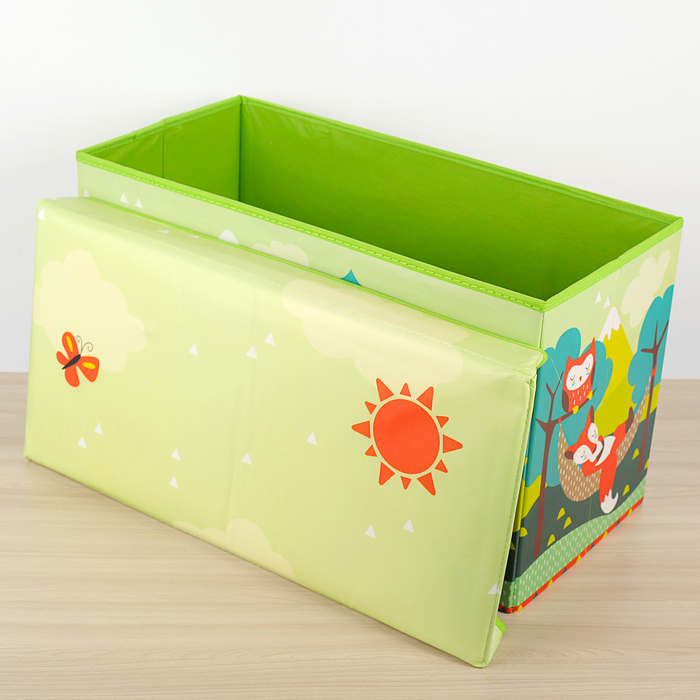 Короб для хранения "У костра", цвет зеленый