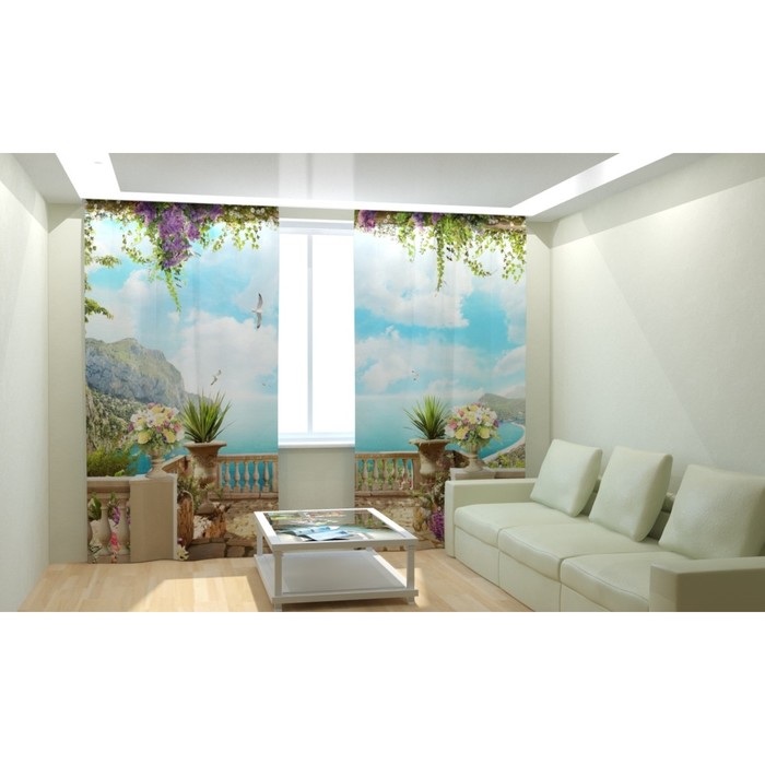 Фотошторы "Вид на пролив", размер 150х260 см, габардин