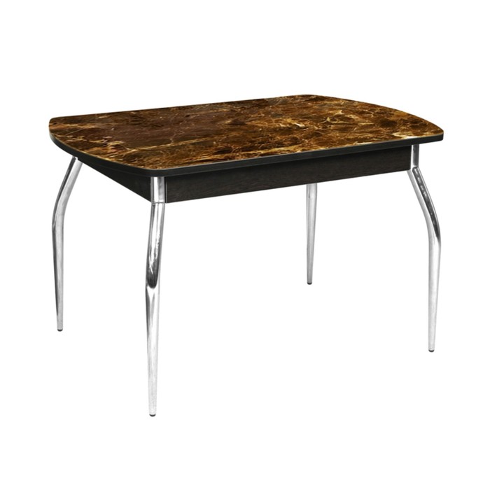 Стол "Грация" нераздвижной 1,1 м, покрытие стекло 148014737, механизм бабочка, венге