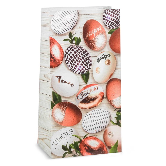 Пакет подарочный без ручек «Добра, тепла, мира», 12 х 19 х 7 см