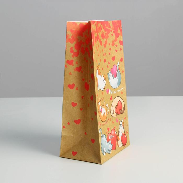 Пакет подарочный без ручек «Ты и я...», 10 х 19,3 х 7 см