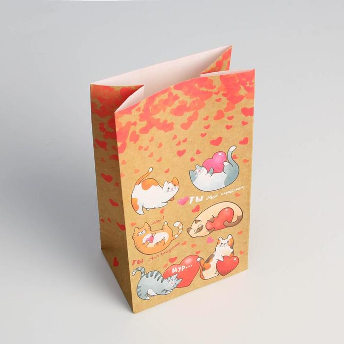 Пакет подарочный без ручек «Ты и я...», 10 х 19,3 х 7 см