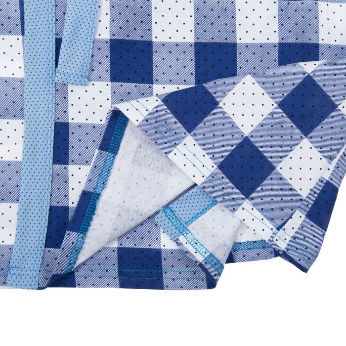 Комплект женский (пеньюар, топ, шорты) Молоко цвет синий, р-р 50