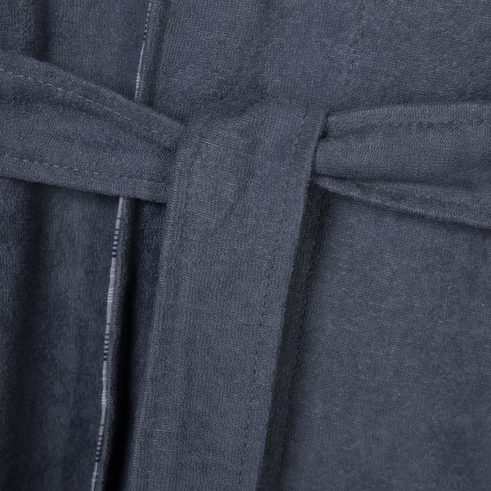 Халат мужской запашной Денди цвет серый, р-р 56