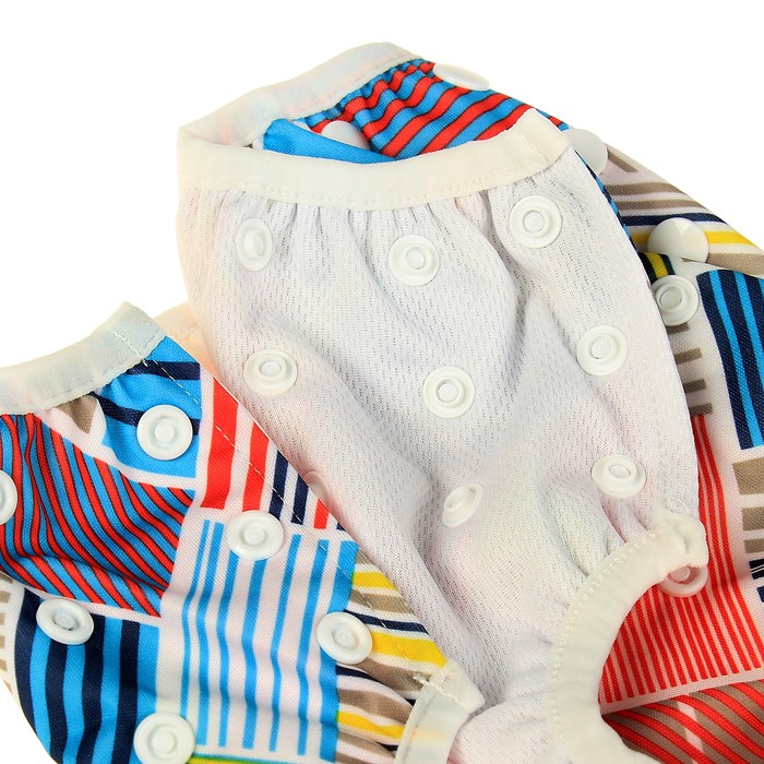 Многоразовый подгузник для плавания «Конопуша» Разноцветные клеточки, 4-18 кг