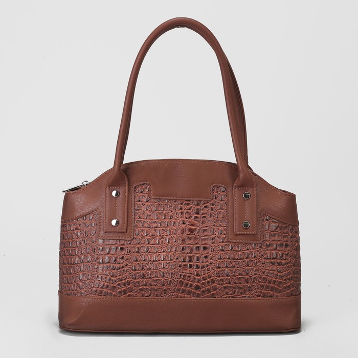 Сумка женская, отдел на молнии, наружный карман, цвет светло-коричневый