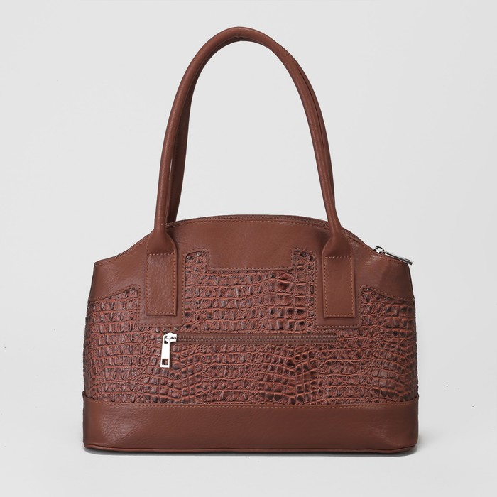 Сумка женская, отдел на молнии, наружный карман, цвет светло-коричневый