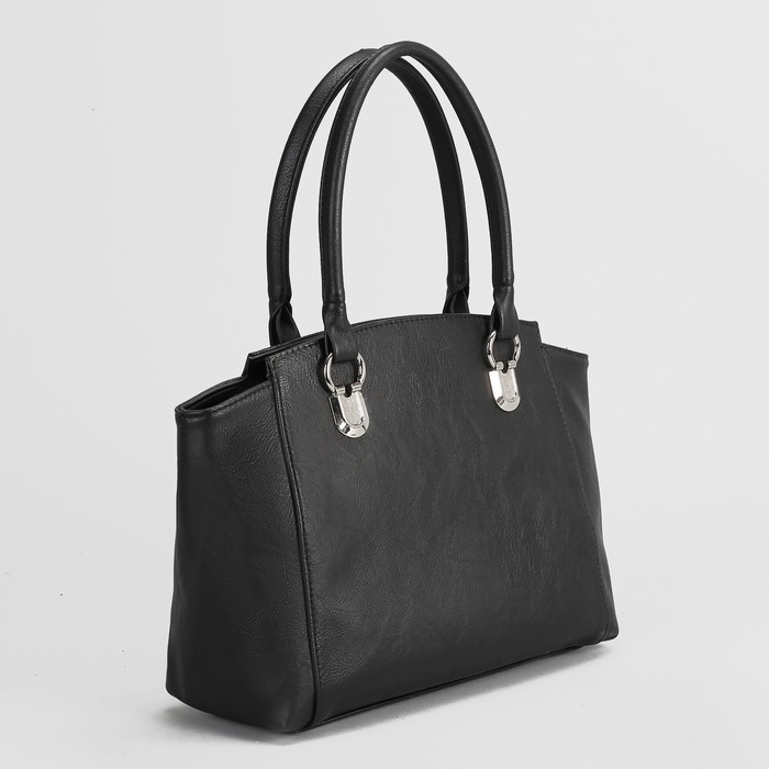 Сумка женская, 1 отдел на молнии, наружный карман, цвет чёрный