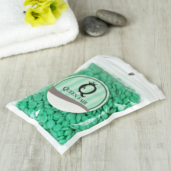 Воск для депиляции в гранулах, чайное дерево, 100гр, цвет зелёный