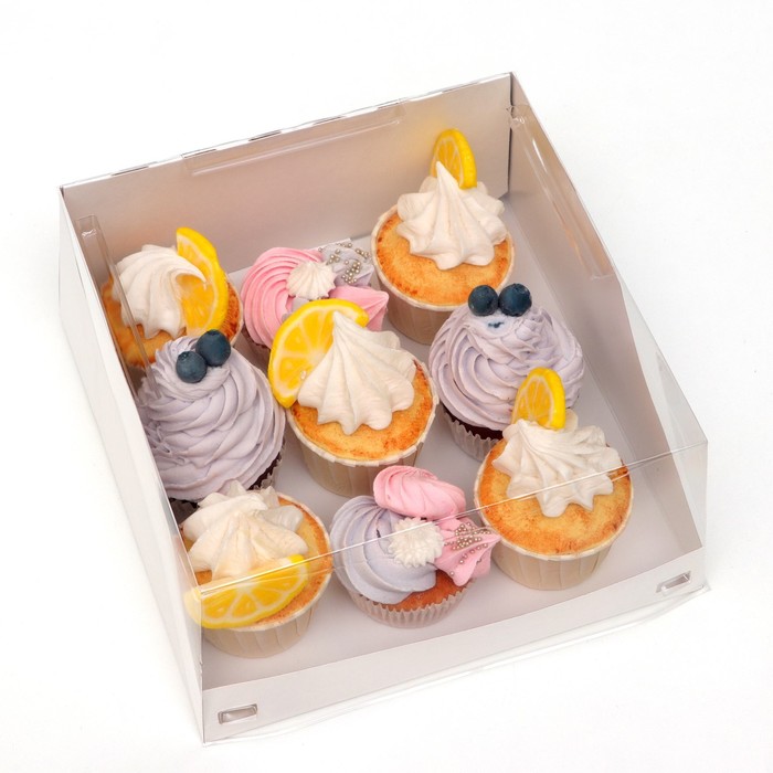 Кондитерская упаковка, короб с окном 22,5 х 22,5 х 10 см