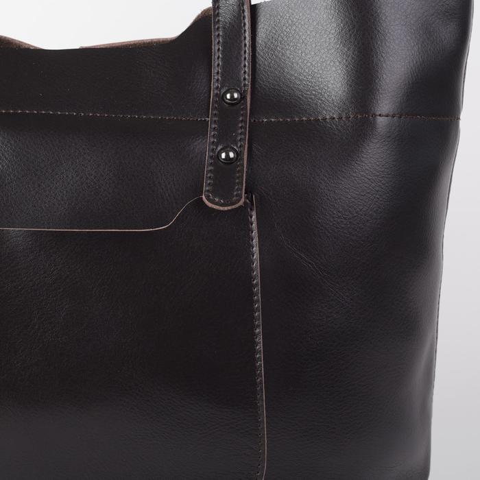 Сумка женская, отдел на молнии, 2 наружных кармана, цвет кофе