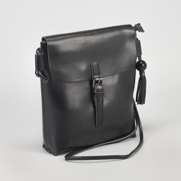 Сумка женская, отдел с перегородкой на молнии, наружный карман, цвет чёрный