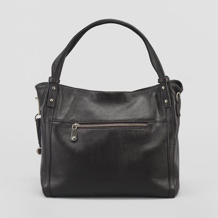 Сумка женская, 1 отдел с перегородкой, наружный карман, длинный ремень, цвет коричневый