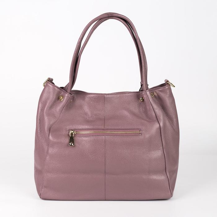 Сумка женская, 1 отдел с перегородкой, наружный карман, длинный ремень, цвет пудра