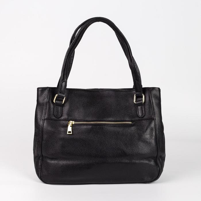 Сумка женская, 1 отдел с перегородкой, расширение, наружный карман, длинный ремень, цвет чёрный