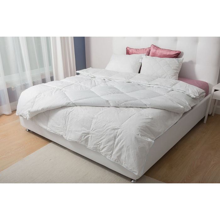 Одеяло 200*220 Duett, двойное,белый, 120 + 250гр/м2, белый пух утки, п/эф волокно