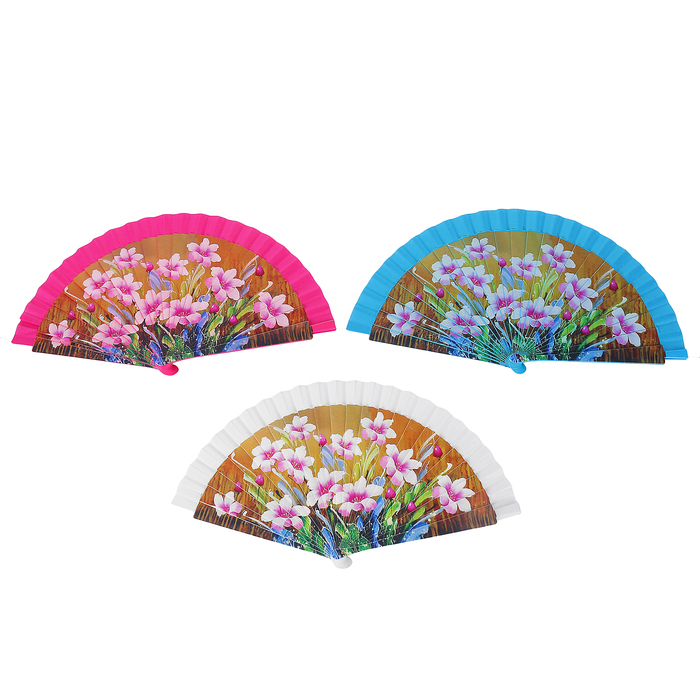 Веер h=22 см "Аромат цветов" МИКС