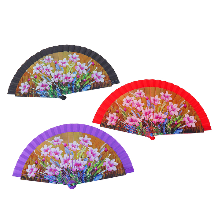 Веер h=22 см "Аромат цветов" МИКС