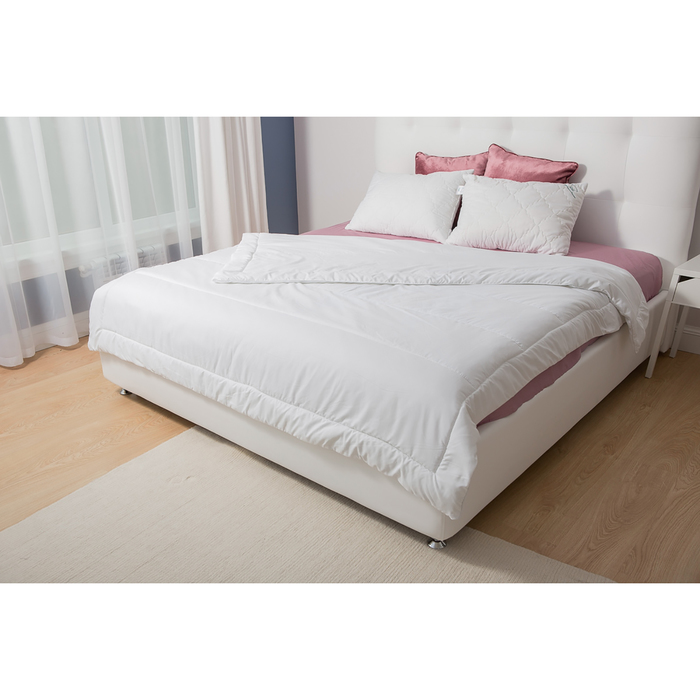 Одеяло 220*200 Life, белый, 100% Полиэфир. Несъемный чехол микрофибра 100% п/э