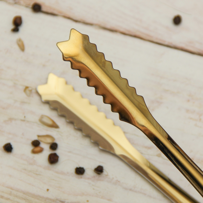 Щипцы кулинарные "Блеск золота" 15х2 см