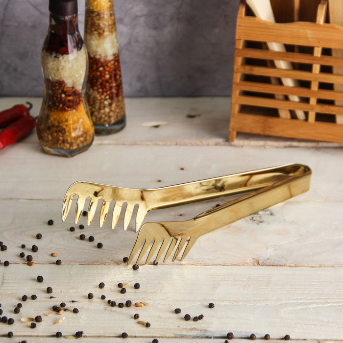 Щипцы кулинарные "Блеск золота" 23,5х3,5 см