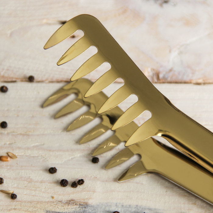 Щипцы кулинарные "Блеск золота" 23,5х3,5 см