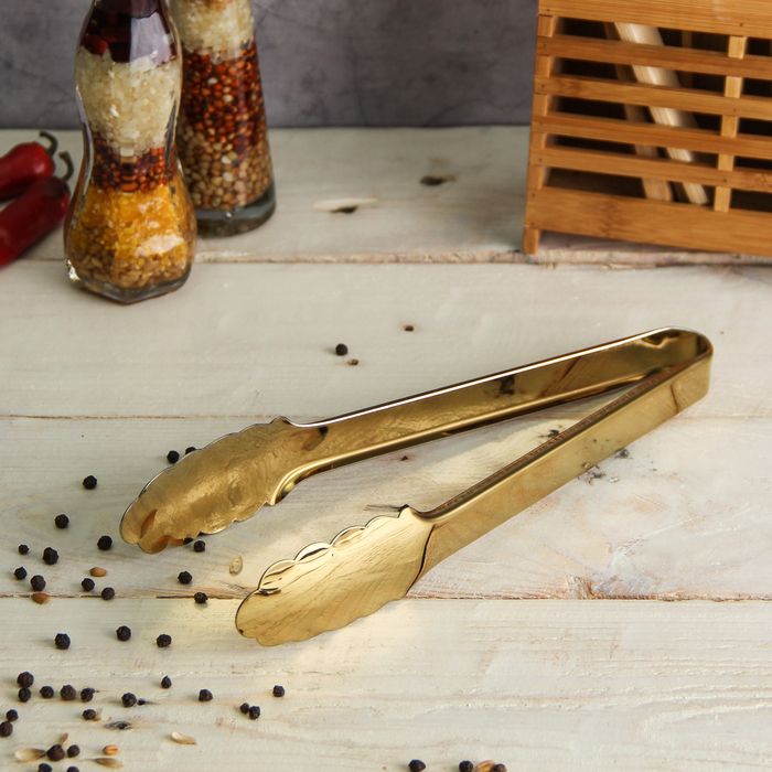 Щипцы кулинарные "Блеск золота" 23,5х3,5 см