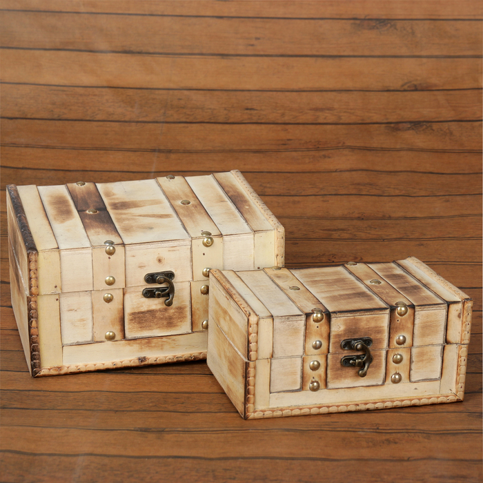Шкатулка сундучок "Старинный" набор 2 шт 10х20х13,5 см 13х23,5х17 см