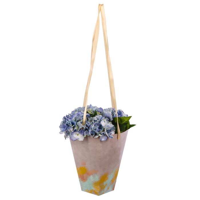 Коробка для цветов на лентах «Яркое настроение», 33,5 х 31,5 см