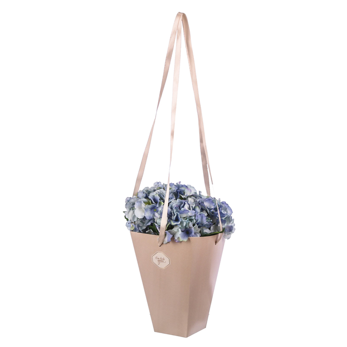 Коробка для цветов на лентах «Пастель» 33,5 х 31,5 см