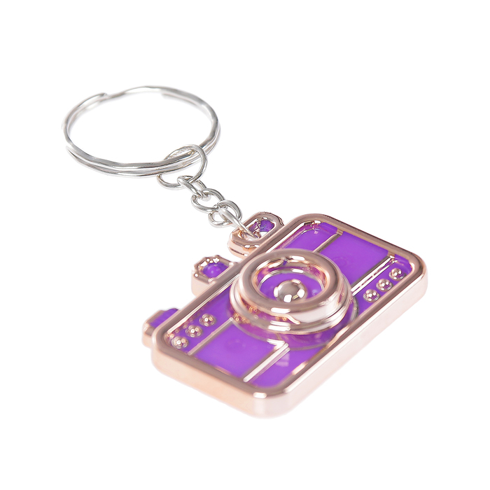 Брелок пластик под металл "Фотоаппарат" МИКС 4х3 см