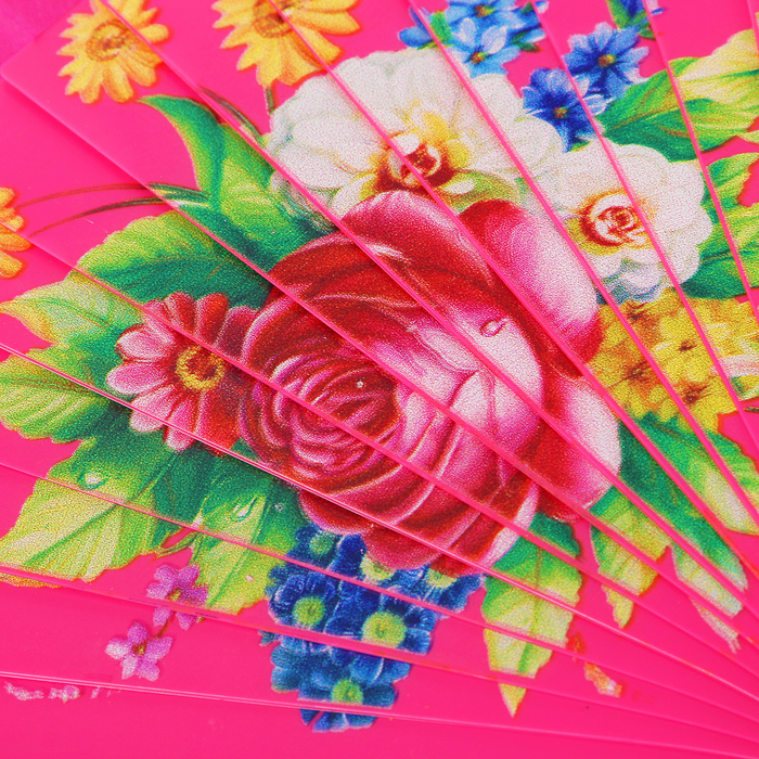 Веер h=23 см "Розы в букете" МИКС