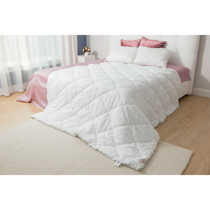 Одеяло 140*205 Cool Soft, 250 г/м2 белый,микрофибра, п/эф волокно