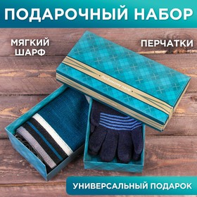 Подарочный набор 'Любимому папе': шарф, перчатки Ош