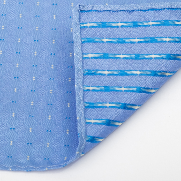 Набор детский: галстук-бабочка 10х5, платок 18х18, голубой, п/э